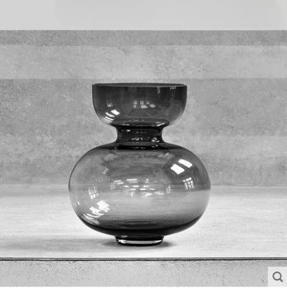 Gourd-shaped glass vase