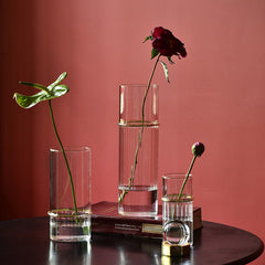 Lantern glass vase