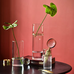 Lantern glass vase