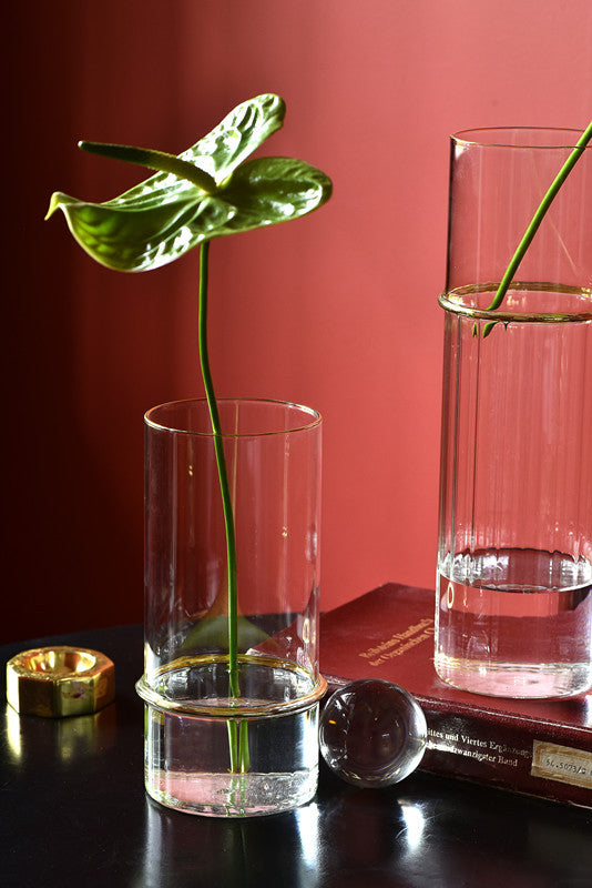 Lantern glass vase