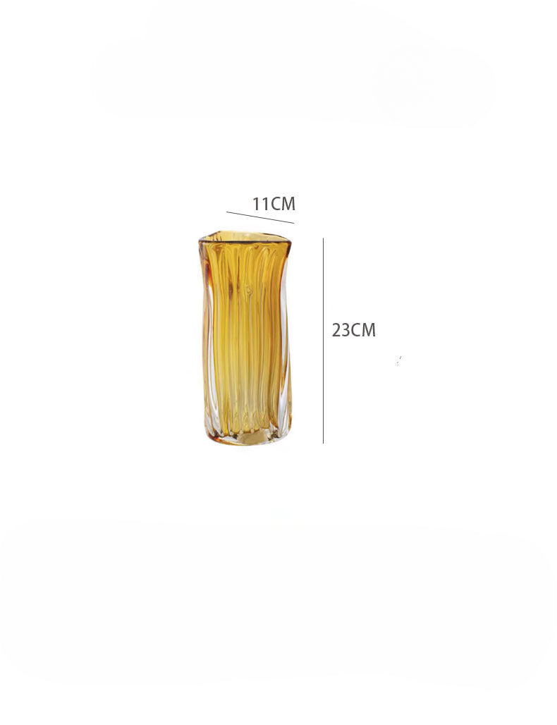 Straight glass vase