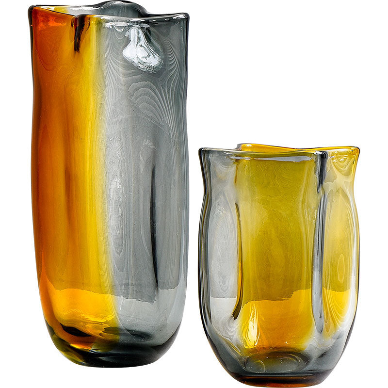 Ink transparent glass vase