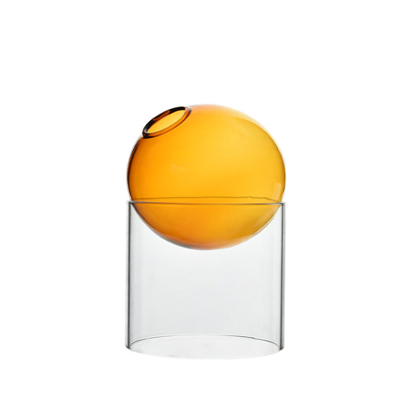 Colored glass vase