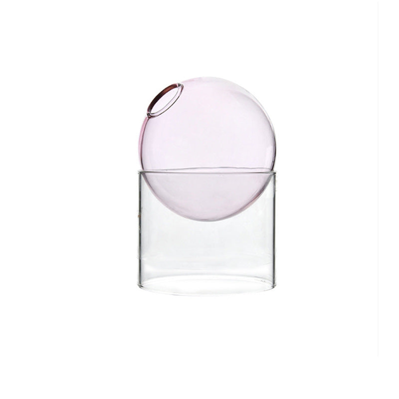 Colored glass vase
