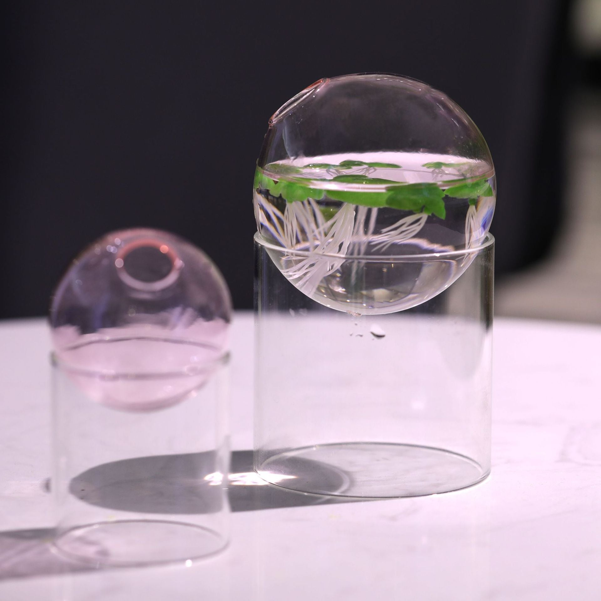 Colored glass vase
