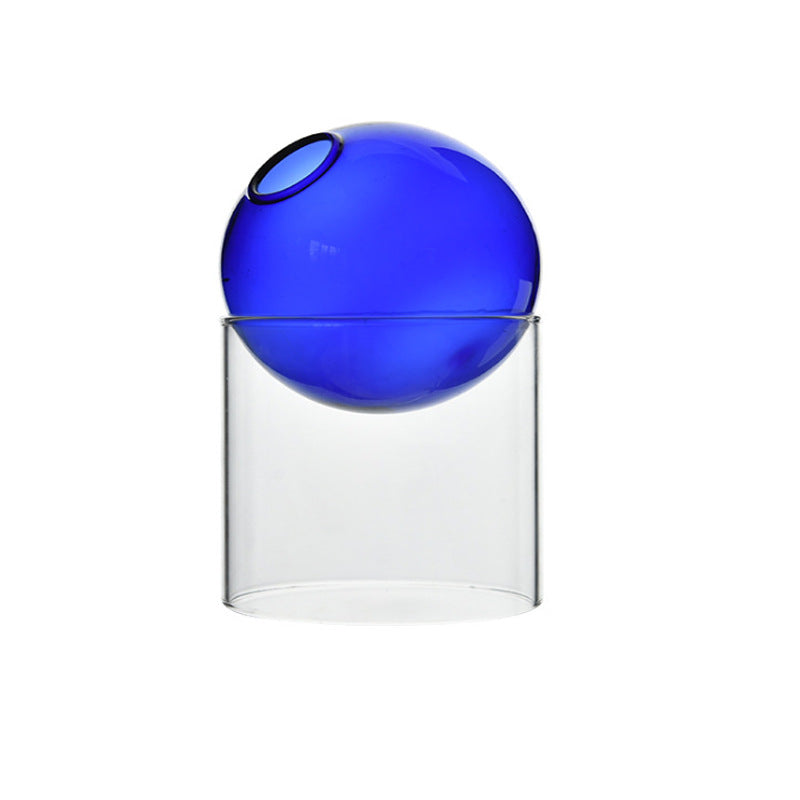Colored glass vase