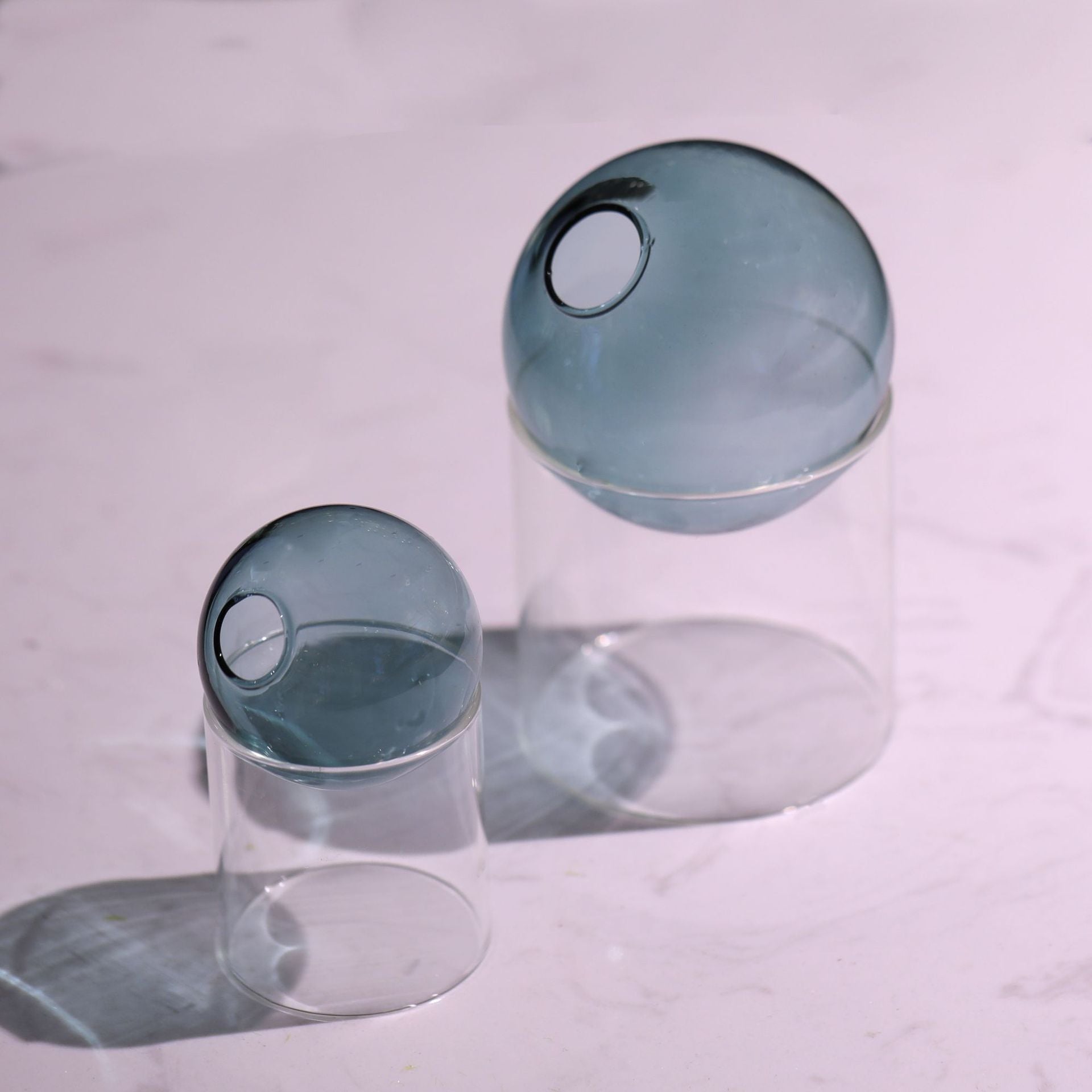 Colored glass vase