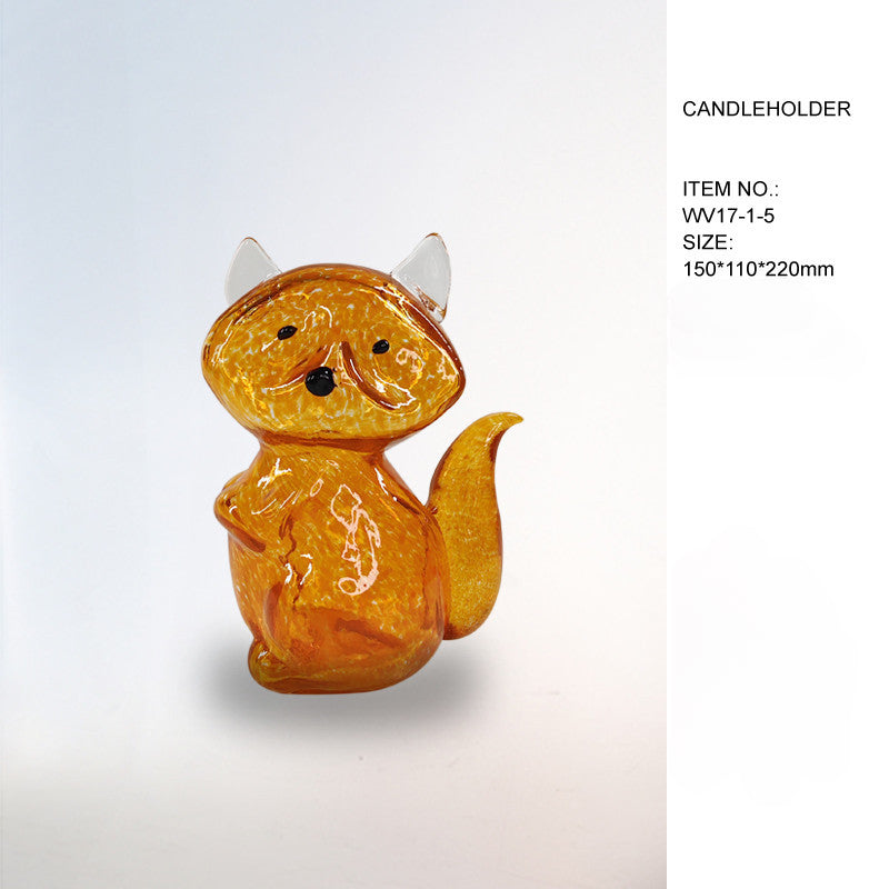 Orange fox ornament