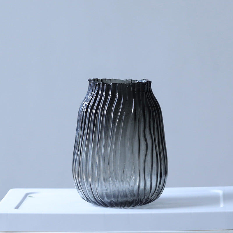 Transparent soot vase