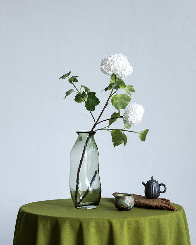 Green irregular vase
