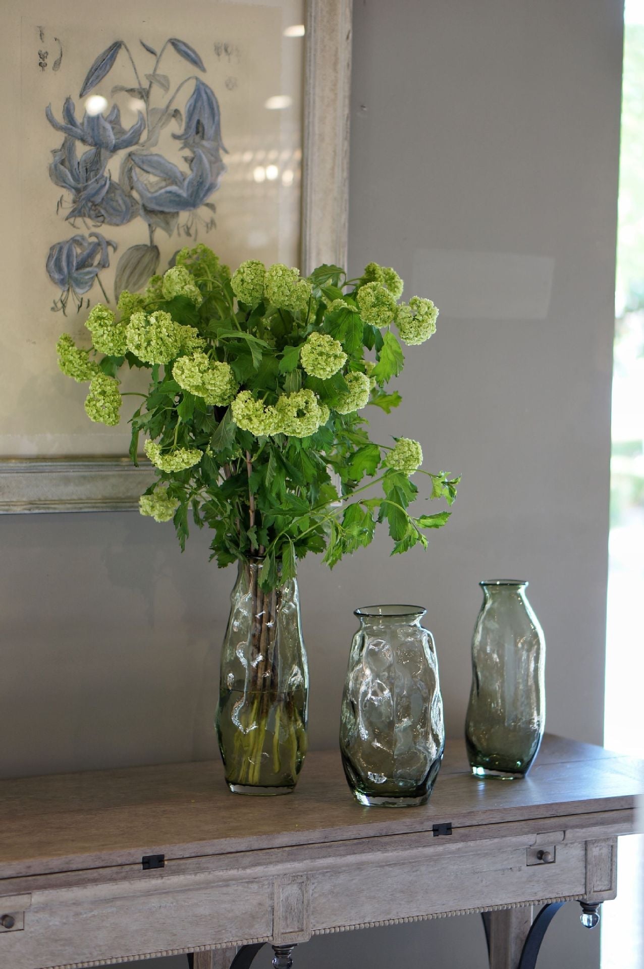 Green irregular vase