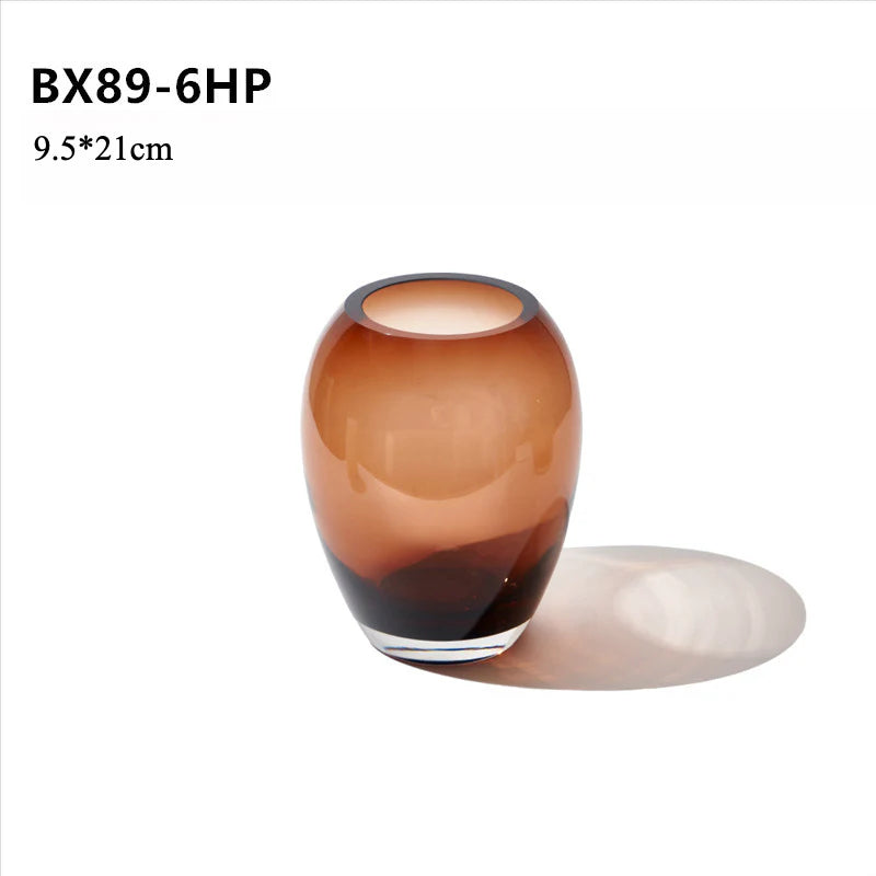 Colored transparent vase