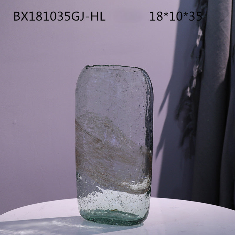 Bubble glass vase
