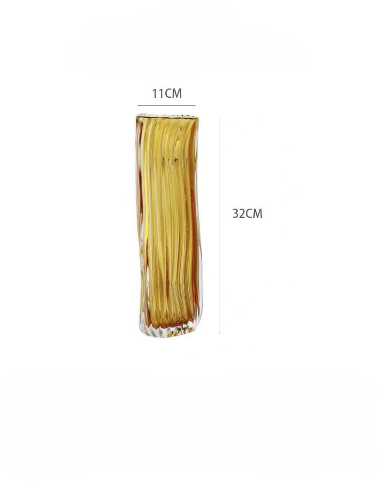 Straight glass vase