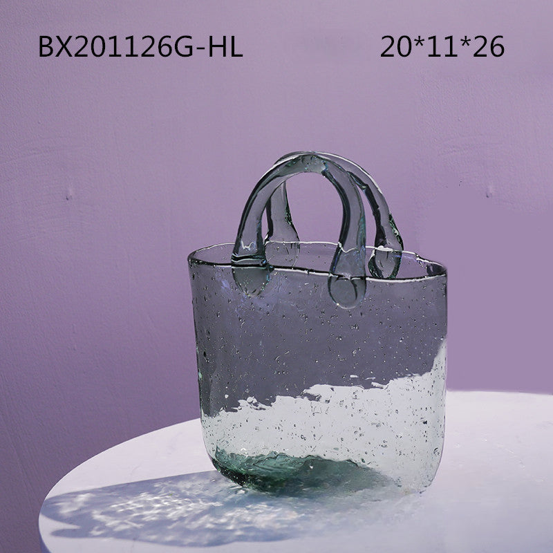Hand bag vase