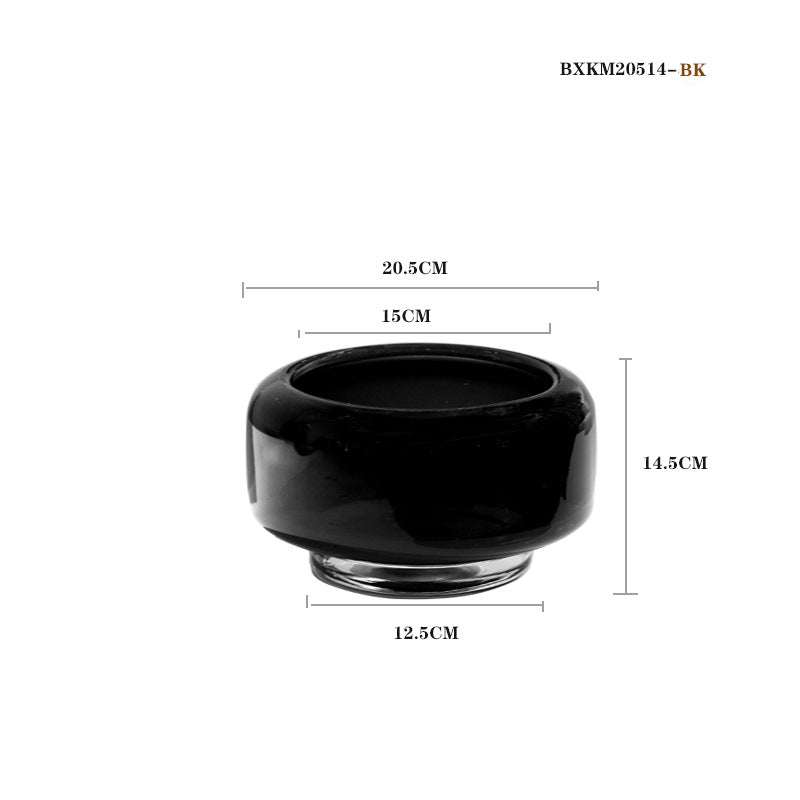 Heavy glazed vase