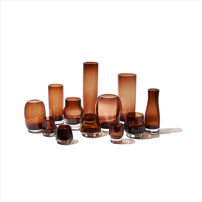 Colored transparent vase