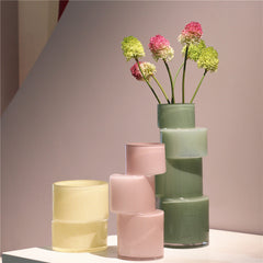 Bamboo glass vase
