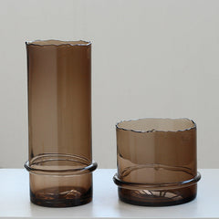 Silk-wrapped straight vase