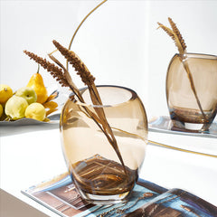Brown transparent vase