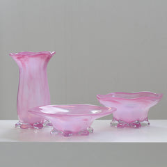 Floor-to-ceiling glass vase