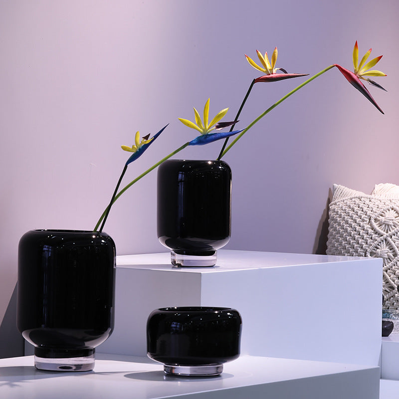 Heavy glazed vase