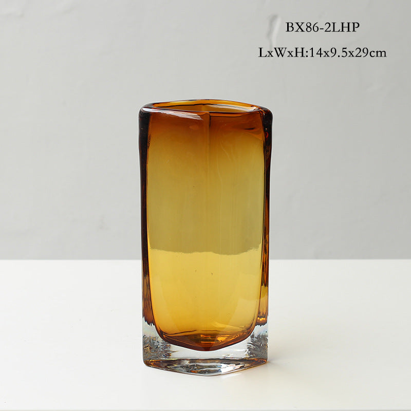 Thick flat vase