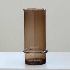 Silk-wrapped straight vase