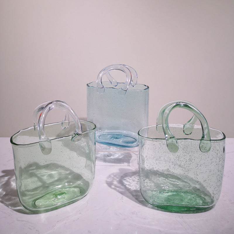 Hand bag vase