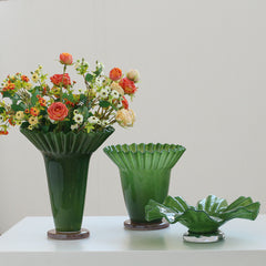 Lotus leaf vase