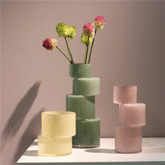 Bamboo glass vase