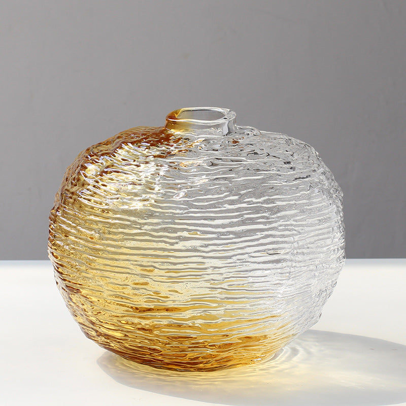 Amber glass vase