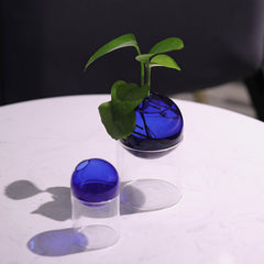 Colored glass vase
