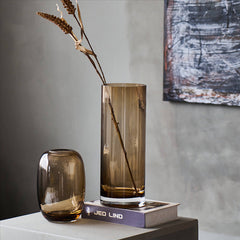 Brown transparent vase