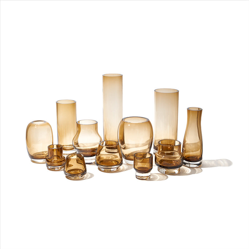 Brown transparent vase