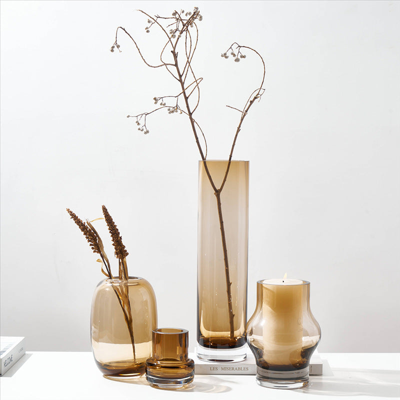 Brown transparent vase