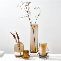 Brown transparent vase