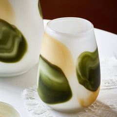 Frosted white transparent vase