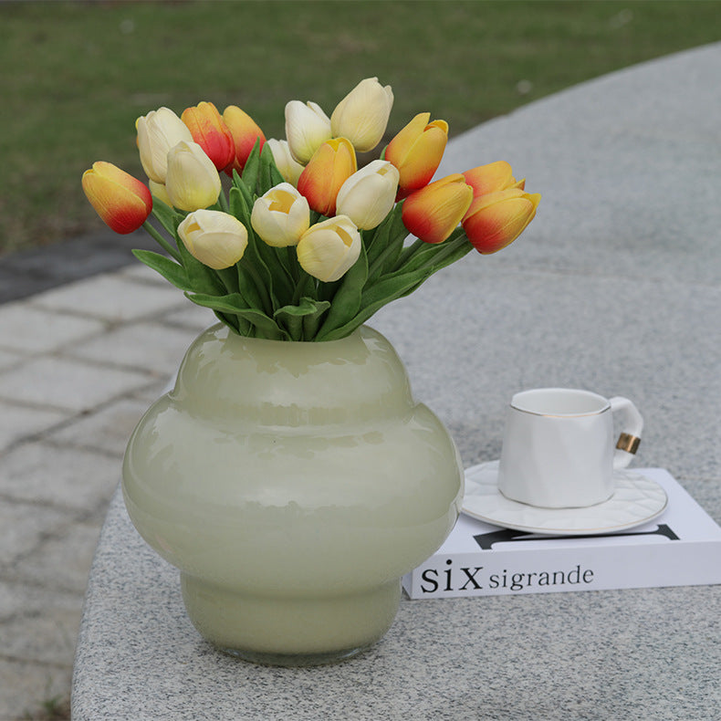Cream yellow vase