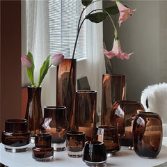Colored transparent vase
