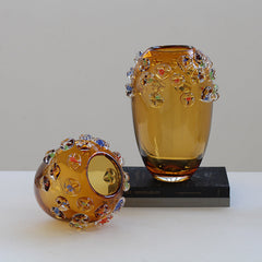 Heavy glazed vase