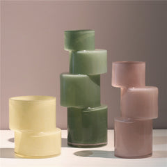 Bamboo glass vase
