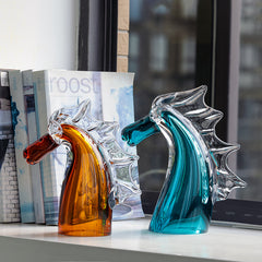 Glazed horse ornament