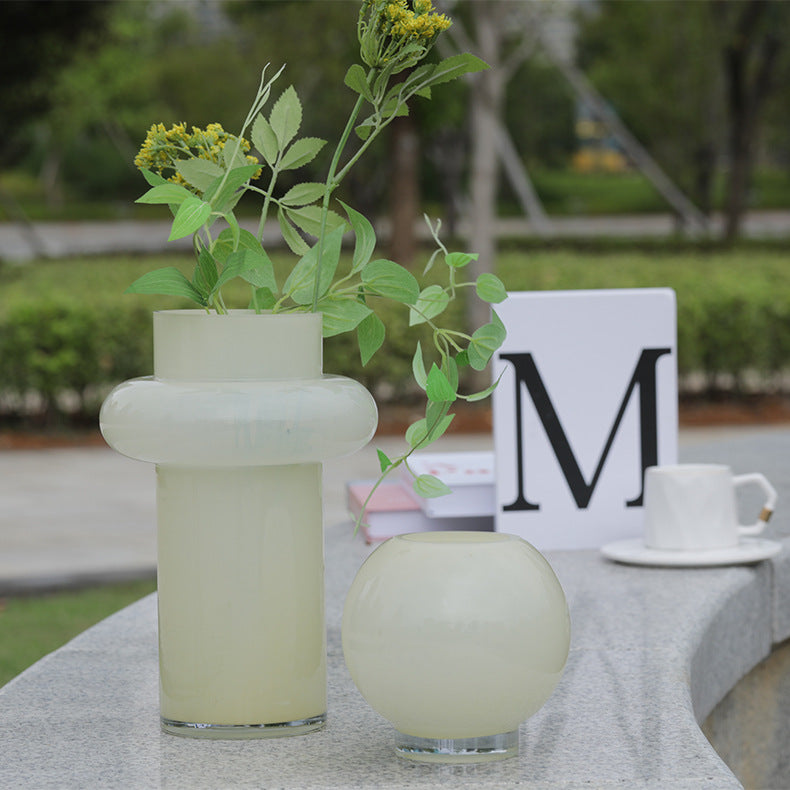 Cream yellow vase