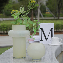 Cream yellow vase