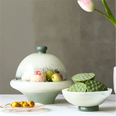 Two-color splicing fruit plate