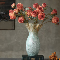 Wavy mouth cabbage vase