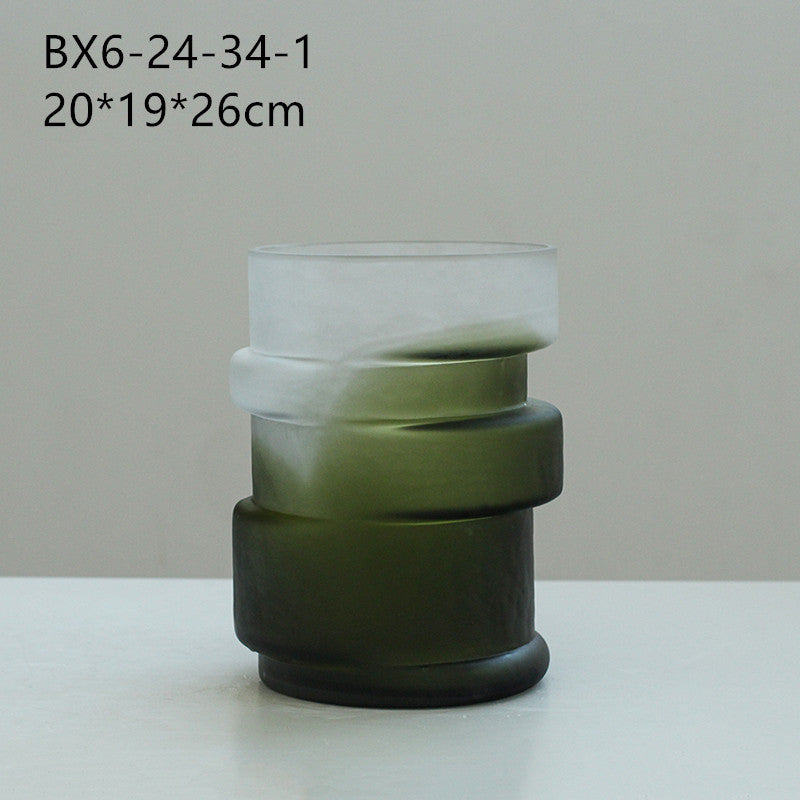 Bamboo glass vase