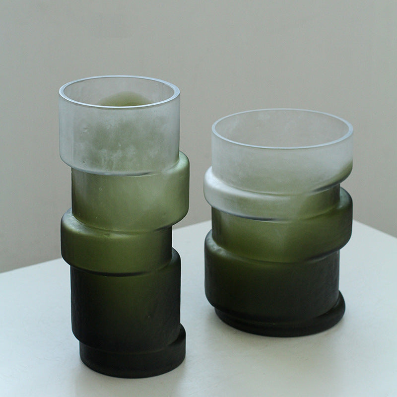 Bamboo glass vase