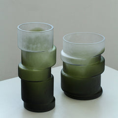 Bamboo glass vase